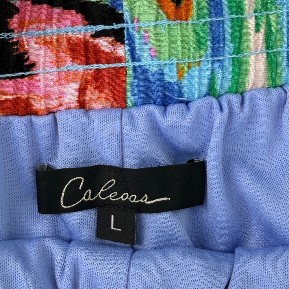 Colorful Abstract Wide-Leg Pants - Multicolor - Picture 4 of 6